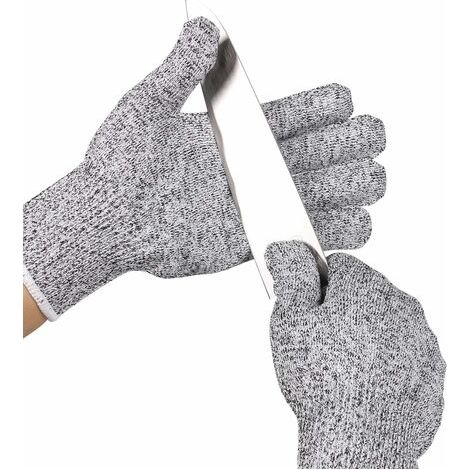 Gants Anti-coupures Protection de niveau 5 pour la coupe, la cuisson, le travail dans les jardins, la sculpture sur bois GL02 M (1/5)