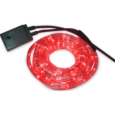 Tubo luminoso LED Exterior 240 luces rojas flexible con 8 efectos IP65