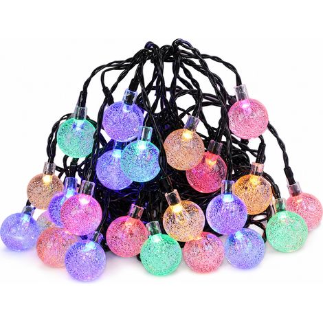 Guirlande LED Solaire Multicolore à Boules, Étanche pour Jardin et Noël, 200 LED, 8 Modes (1/5)