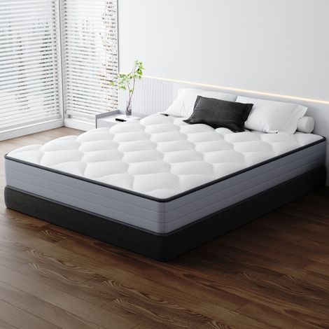 DEWINNER Matelas 180x200cm, Matelas à ressorts 20cm Epaisseur, Ressorts ensachés, Mousse mémoire