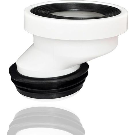 Tuyau de raccordement excentré de 5 cm pour toilettes - Buse de tuyau de toilette excentrique en plastique rigide - Drain, excentrique droit, raccord de raccordement de toilettes (1/4)