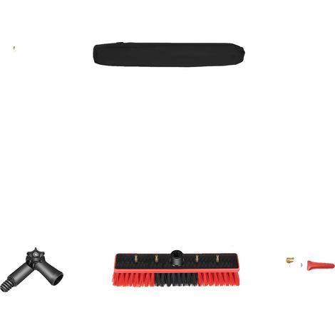 Kit de limpieza de ventanas, diseño 3 en 1, largo alcance, rojo. (1/2)