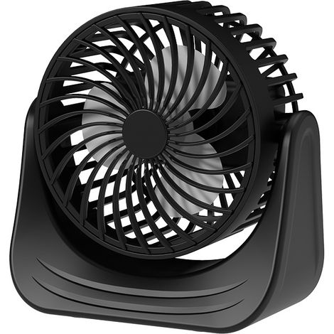 Tragbarer Ventilator, leiser USB-Ventilator, mit wiederaufladbarem 1000-mAh-Akku, 5 Geschwindigkeiten für Schlafzimmer, Tisch, Büro, Zuhause, Küche Mini (1/3)