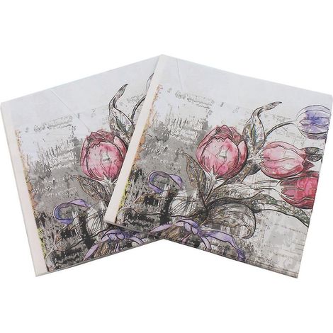 lot De 40 Serviettes En Papier Colores-serviettes De Table Mouchoirs Floraux, Bricolage, Origami, Pour La Gastronomie, Anniversaire, Mariage, Dc (1/5)