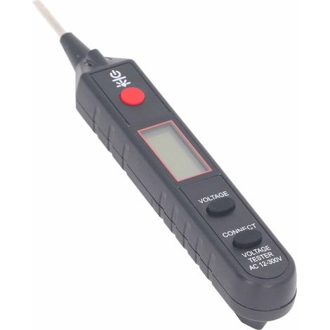 Testeur de tension sans contact avec alarme sonore et lumineuse, détecteur de tension 12 à 300 V et lampe torche pour électricien (1/5)