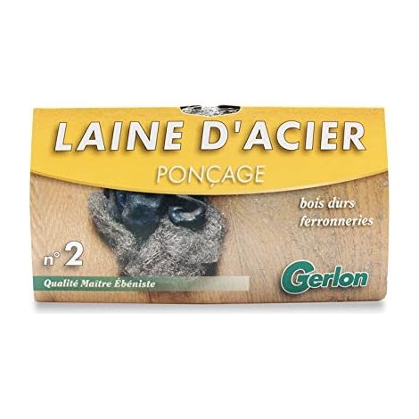 GERLON LAINE D'ACIER - N°2 - ETUI DE 200 G GRIS E202