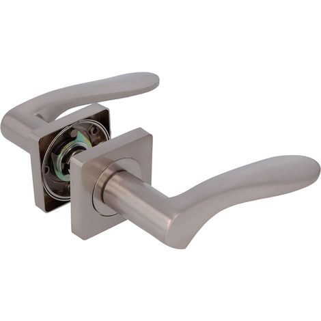 AMIG Poignées sur rosace + rosace BOLONIA 51 x 51 mm Zamak Chromé mat (1/5)