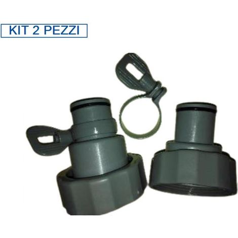 BESTWAY - Kit 2 pezzi F6H202 - Adattatore tubo filtro a sabbia 32 mm (P61964) (1/2)
