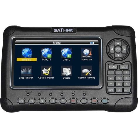 Mesureur de champ DVB-S2/DVB-T2 H265/DVB-C - SATLINK WS 6980 HD COMBO - SPECTRE CONSTELLATION OPTIQUE, NOTICE ET MENU EN FRANCAIS (1/4)
