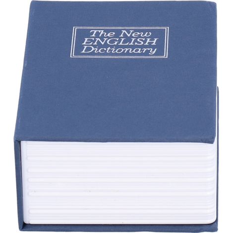 Mini-Tresor-Simulation, Buch-, Geld- und Schmuckkästchen mit Schloss und Schlüsseln für Zuhause und Büro, Blau (1/5)