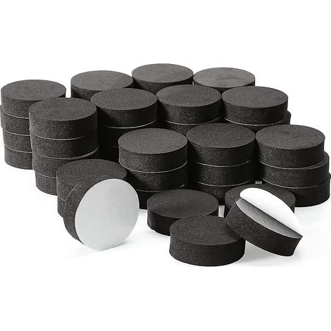 Cale de pot 50mm x30/50, pieds invisibles en caoutchouc naturel, tapis antidérapant pour jardinières lourdes, protection extérieure, lot de 50, support robuste pour pots de fleurs (1/5)