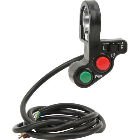 Klaxon de guidon de moto, clignotants, phare, coupe-circuit, bouton 3 en 1, interrupteur d'alimentation du moteur de scooter (1/5)