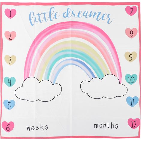 Tapis d'éveil pour bébé - Fond photo mensuel et accessoires d'éveil pour nouveau-né (1/5)
