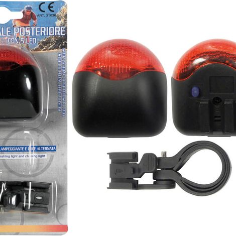 Luce posteriore per bici con 5 LED