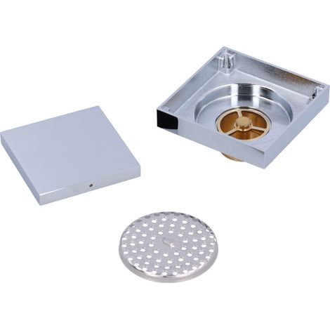 Bonde de sol en cuivre électroplaqué, siphon d'évacuation pour cuisine, salle de bain et balcon, crépine inoxydable, drain robuste. (1/5)