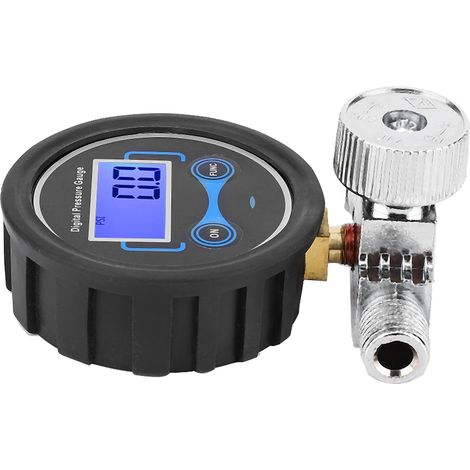 Régulateur de pression pneumatique avec manomètre numérique, vanne de contrôle 1/4 pouce pour pistolet à peinture, ajustement précis du débit d'air. (1/5)