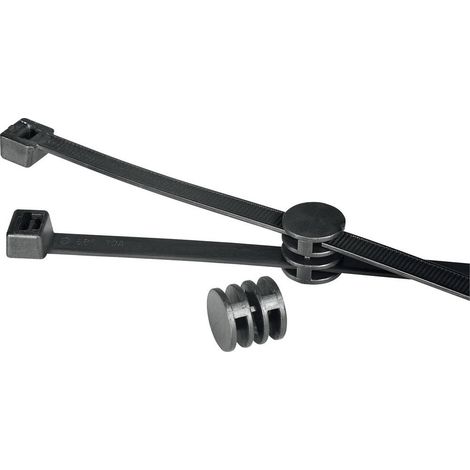 HellermannTyton 156-00275 T120RCOUPLER Fascetta per cavi 380 mm 7.60 mm Nero 1 pz. (1/3)