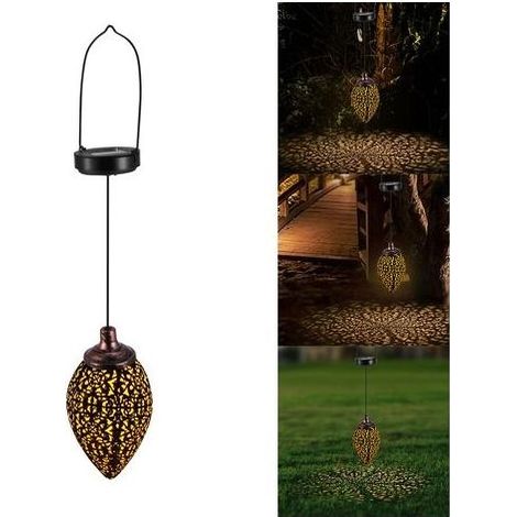 Lanterne Solaire Exterieur a Suspendre Lampe Solaire Deco Jardin Exterieur Lampadaire Solaire Exterieur Lanterne Marocaine Suspension Solaire Jardiniere Suspendue (1/5)