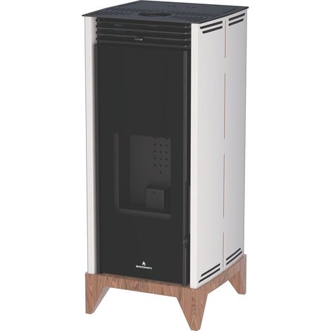 -CAHERSA- Estufa de Pellet Bronpi BROFREE 6-V MF 6KW Marfil y Madera (1/5)