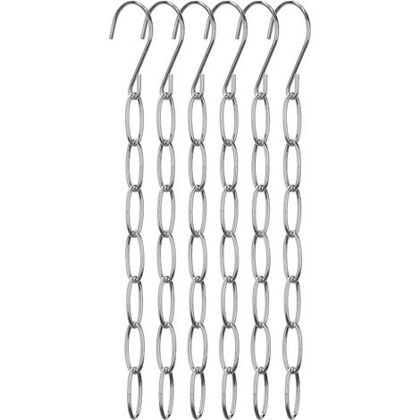 Lot de 6 Patères en métal verticales – EINNENFFER – Gain de place, résistantes et faciles à installer, 29,5 cm, noir (1/5)