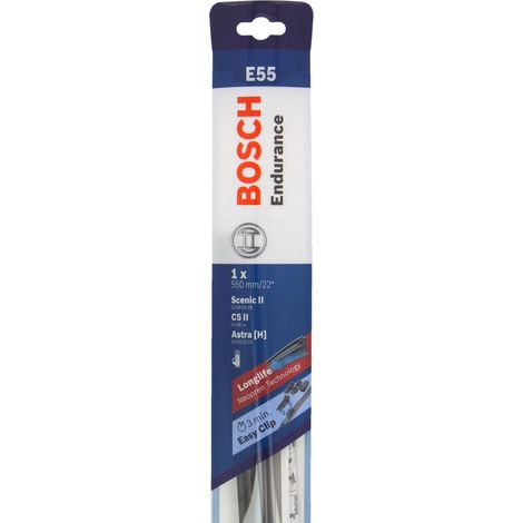 Bosch – Essuie-glace plat Endurance E55 – Adaptateur Multi-clip – Essuyage silencieux et performant – Visibilité améliorée (1/4)