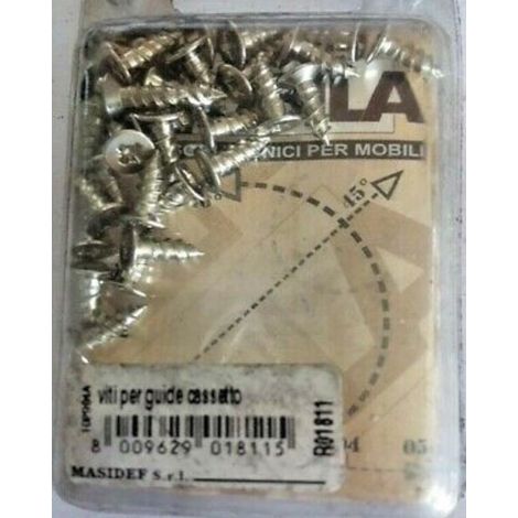 MOBILIA - 32 VITI PER FISSAGGIO GUIDE CASSETTI 3,5x12mm
