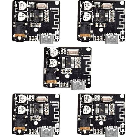 Lot de 5 cartes de décodeur MP3 MVHM-314 sans perte - Carte récepteur audio Bluetooth 3,7-5 V 5.0 - Module de musique stéréo sans fil pour amplificateur audio de voiture (1/5)