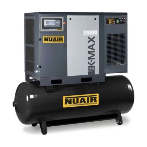 Compresseur d'air à vis silencieux avec sécheur intégré 500 litres 10 CV NUAIR (1/2)