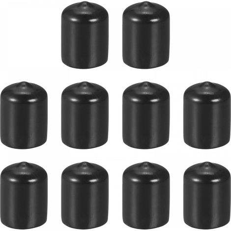 10 Paquet 17mm ID Noir Vis Filetage Protecteurs (1/5)