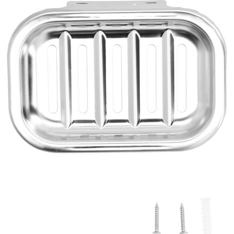 Porte-Savon Inoxydable Durable pour Salle de Bain avec Égouttoir - Support pour Douche et Toilette (1/5)