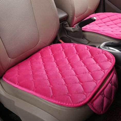 Seat Covers, Soft Velvet, Non-Slip, With Pocket, For Car and Home, Pink (1/5)