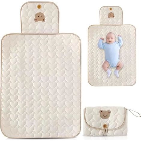 Portable Coussin a Langer: 70 x 50 cm Matelas a Langer de Voyage, Baby'ness Matelas à Langer, Tapis à Couches Portable (1/4)
