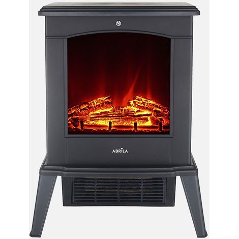 Ventilo-chauffeur céramique PTC Cameron 1800W Noir avec effet flamme (1/2)