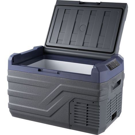 Tragbarer 12-V-Kühlschrank für Autos, 30-Liter-Gefrier-/Kühlzone, integrierte Beleuchtung, -20 °C bis 20 °C, 12/24-V-Gleichstrom- und 100–240-V-Wechselstromkompressor, für Camping, Vans und Outdoor-Ak (1/5)