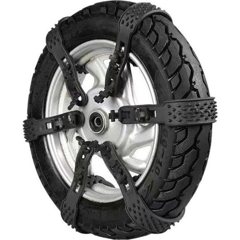 Chaînes Antidérapantes pour Motos et Véhicules Électriques – Lot de 6, Usage Hivernal