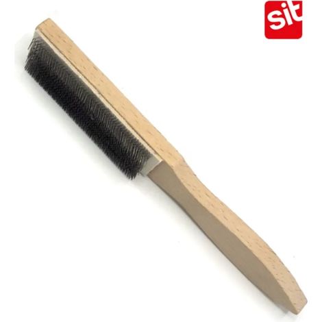 SPAZZOLA SIT IN ACCIAIO PER LIME CON MANICO IN LEGNO (1/2)