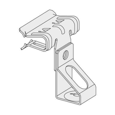 Clip sur horizon AC87 0,4 - 1 cm TF 0,6 cm pour dalle plafond - boîte de 100 - EUROCOUSTIC
