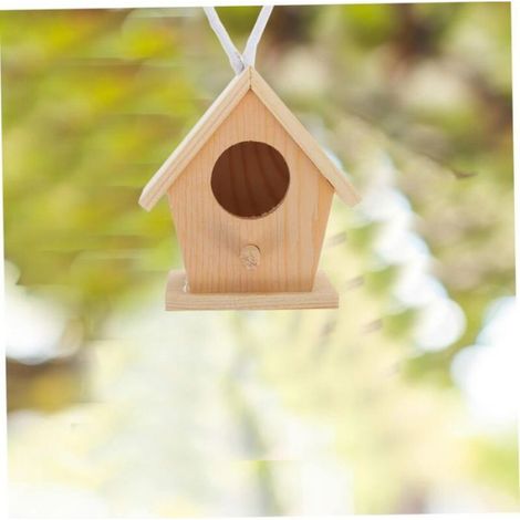 Support Pour Nichoir - Bois Brut Non Traité - À Suspendre En Extérieur - Pour Activités De Peinture Et Décoration De Jardin - 4 Pièces (1/5)