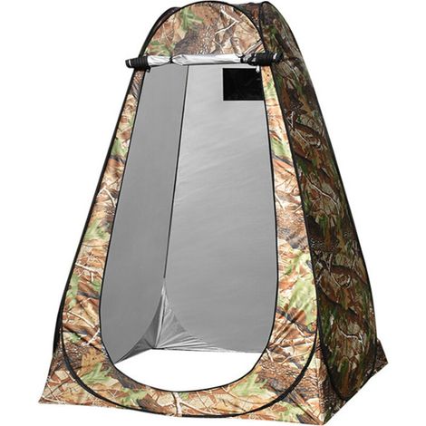 Tente portable d'extérieur à déploiement instantané pour douche, toilettes et vestiaire de camping privés (1/3)