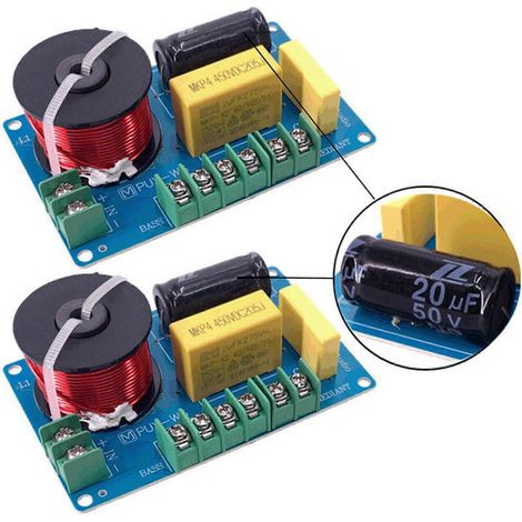 2 Pièces Diviseur de Fréquence 3 Voies 200W pour Grave Médium Aigu Home Cinéma