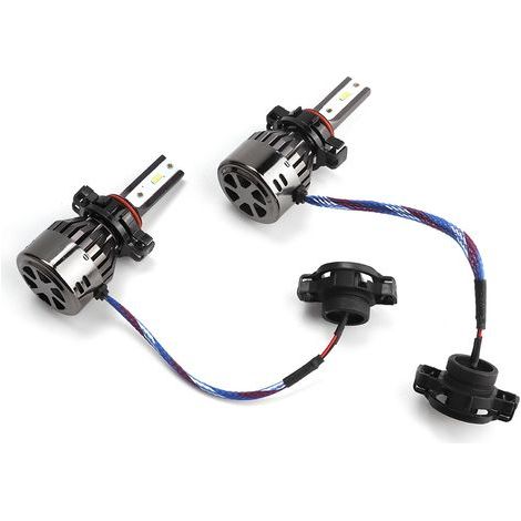 2 Ampoules LED Auto 60W Blanc Phare Intégré Super Spot Anti-éblouissement (1/5)