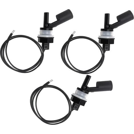 3 Pieces 10W Water Liquid Level Sensors, PP Side Mount Float Switch, Horizontal Liquid Float Sensor for Swimming Pool Fish Tank Aquarium (1/5)