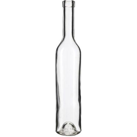 BOTTIGLIA IN VETRO PER DISTILLATI 'BORDOLESE' 500 ml - colore bianco 24 PZ