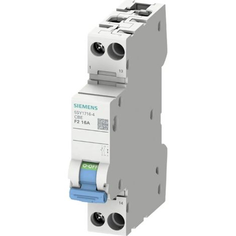 [NEUWERTIG] B-Ware Siemens Geräteschutzschalter Leitungsschutzschalter 1 Polig Hilfsschalter 16 A F2
