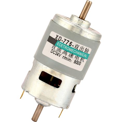 Moteur 775 50W Moteur CC à double arbre haute puissance et couple élevé (24V 9000 tr/min sans support) (1/5)