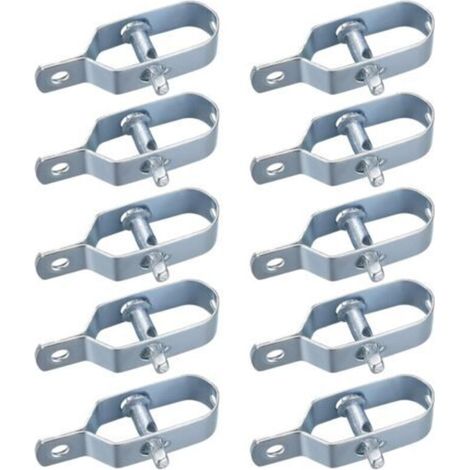 10 Pièces Tendeur Grillage, Tendeur de Clôture, Tendeurs à Fil Barbelé, Kit de Connecteurs Tendeur de Corde pour Fil de Tension (Couleur argent)