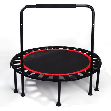 Petit trampoline de rebond pour adultes et enfants, exercice aérobique de 40 pouces avec main courante, pliable, forte charge, adapté à l'intérieur et à l'extérieur, à la maison, à la salle de sport (1/5)