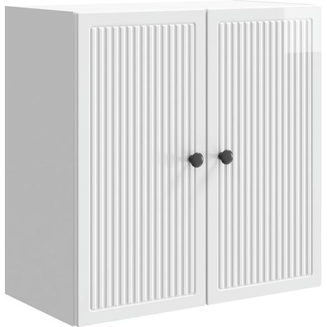Wall-Mounted Cabinet High Gloss White 59 x 31 x 60 cm vidaXL