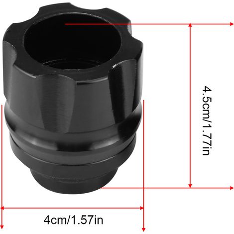 Set mit 2 CNC-gefrästen, stoßfesten Universal-Motorradgabelschützern aus Aluminiumlegierung, Schwarz (1/5)