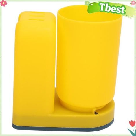 Tbest porte-brosse à dents mural Porte-gobelet pour brosse à dents, polyvalent, Design moderne et Simple, sport outillage Jaune (1/5)